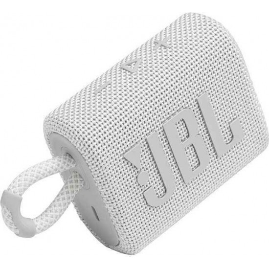 JBL Go3 Bluetooth Speaker - Αδιάβροχο Ασύρματο Ηχείο - White
